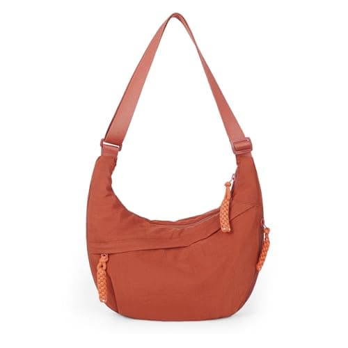 Image of HiTotes Nylon Crescent Bag Cross Body Half Moon Hobo Sling Nylon Crossbody Purse Shoulder Bag