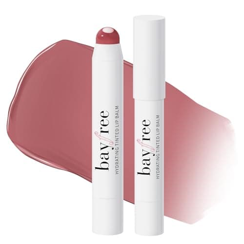 Image of bayfree Tinted Lip Balm Plumper, Glossy, Pump Lips, Lightweight, Moisturize & Tint with Jojoba Seed Oil, Vegan Lip Balm Lip Care Present, Vintage Violet