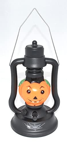 Image of Sardar And Sons Uk Co Ltd Halloween Decoration Party Accessories Portable Lantern Light Pumpkin, Skull, Witch Ghost, Horrible Hanging Light Lamp (Pumpkin)