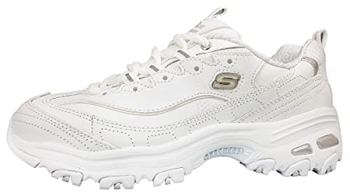 Image of Skechers D'LITES - FRESH START, Women's Low-Top Sneakers, White Silver, 6 UK (39 EU)