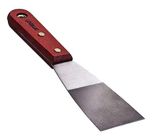 Image of Amtech – 2" Heavy-Duty Scraper, Stainless Steel Blade, Hardwood Handle with Brass Rivets, Fast Paint & Varnish Removal, Apply & Smooth Filler, pro-Grade Decorating prep, 50mm Blade