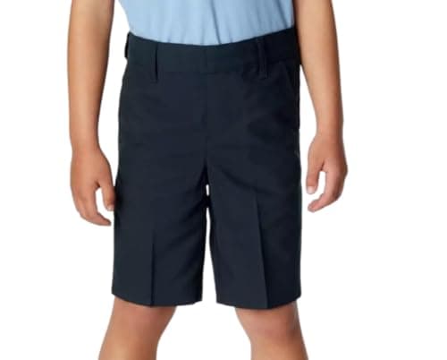 Image of KAMDIN Boys Regular Fit School Shorts with Adjustable Waist Kids School Uniform Size 2-14 Years (UK, Age, 10 Years, 11 Years, Regular, Navy)
