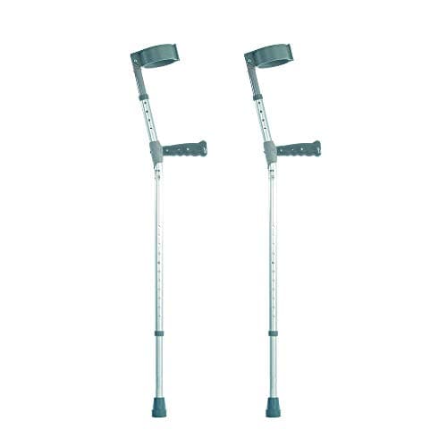 Image of NRS Healthcare Double Adjustable Crutches with PVC Handle - Long - Pair
