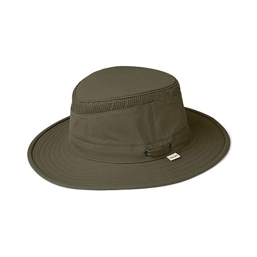 Image of Tilley Unisex Ltm5 Airflo Medium Brim Hat, Olive, 7.625 UK
