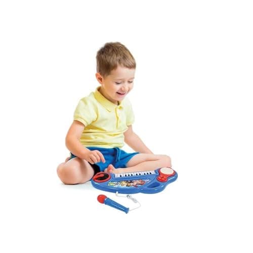 Image of Lexibook, Paw Patrol, Electronic Piano for Children with Light Effects, Microphone, Drums, Built-in Speaker, Demo Tunes, DJ Player, Blue/red, K704PA