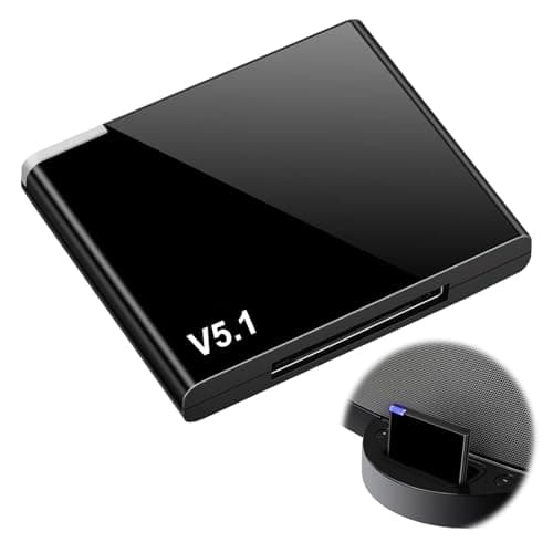 Image of 30 Pin Bluetooth Adapter, Compatible With 5.1 Bluetooth Receiver Compatible With Bose Sounddock Speakers Audio Receiver Wireless Portable Audio Music Receiver Docking Stations Black