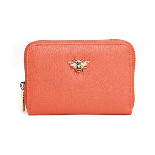 Image of Alice Wheeler Bromley Purse Credit Card Holder Vegan Leather Orange