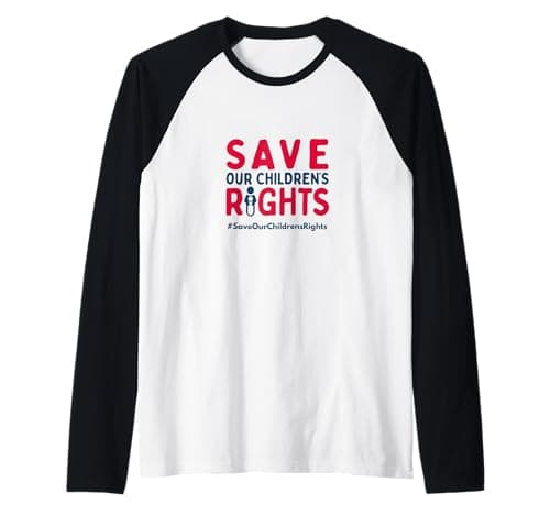 Image of Save Our Children’s Rights Logo Raglan Baseball Tee
