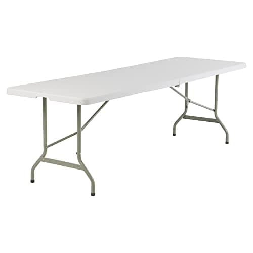 Image of Hartleys Large 8ft White Folding Table - Suitable for Indoor/Outdoor Use