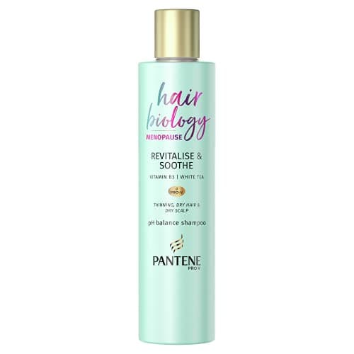 Image of Pantene Revitalize & Soothe Menopause Shampoo, Hair Thickening Shampoo, 250ml, for Dry Hair and Scalp, Helps Densify Thinning Hair, Vitamin B3 & White Tea, Hair Thickening Products for Women