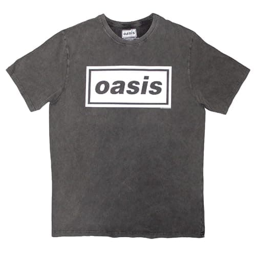 Image of Oasis Decca Logo Limited Edition 999 Only Premium Wash T Shirt XXL Charcoal