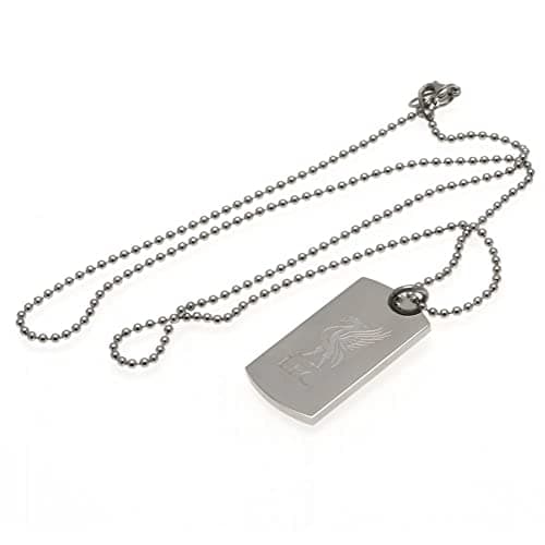 Image of Liverpool F.C. Engraved Crest Dog Tag & Chain LB