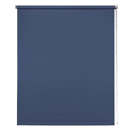 Image of Thermal Blackout Blinds, Navy 100cm (39.37"), 165cm Drop - Blackout Roller Blinds For Inside and Outside Recess Fitting - Window Blinds of Multiple Colours and Sizes by New Edge Blinds