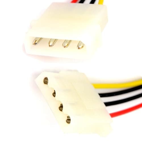 Image of kenable 4 Pin Molex Power Extension Cable Male to Female LP4 Internal PC PSU Lead 12cm