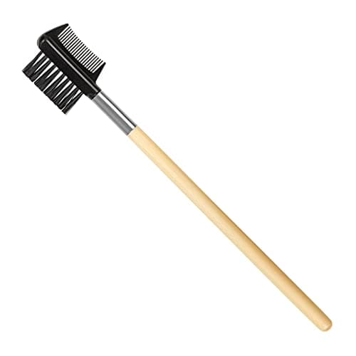 Image of Manicare Bamboo Lash Comb And Brow Brush, Defines And Seperate Lashes, Grooms And Tames Brows, Makeup Brush With Bamboo Handle And Synthetic Bristles, UnClogs Mascara, Professional Makeup Application