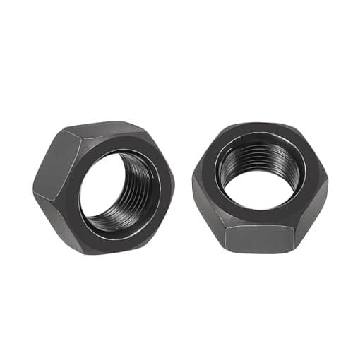 Image of Kozelo 2pcs Hex Nuts - [3/4"-16] Carbon Steel Grade 8 Hardware Nuts for Mechanical Repair & Assembly, Standard Inch Fine Thread Nut, Black, ASME/ANSI B 18.2.2