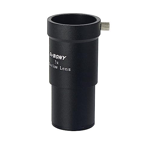 Image of Svbony Barlow Lens 5x, 1.25 inches Aluminum Alloy Barlow Full Multi Coated, Eyepiece Telescope Accessories for Planetary Observation and Astrophotography