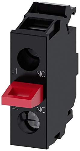 Image of Siemens 3SU14002AA101CA0 CONTACT Module 1NC, 5to500volts, IP40 Protection Rating