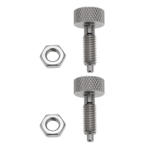 Image of LT Easiyl 2Pcs M6x1.0 Self-Locking Spring Plunger with Knurled Handle Stainless Steel for Chassis Cabinets Appliances Automobiles