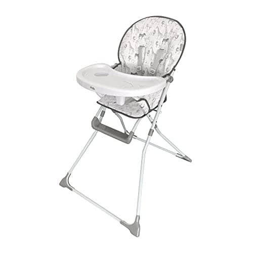 Image of My Babiie MBHC1 Compact Highchair – Ultra Lightweight (5kg), Foldable, Easy Clean, Padded Seat, Footrest, Tray Cup Holder, for Toddler, from 6 Months to 3 Years (15kg) – Safari