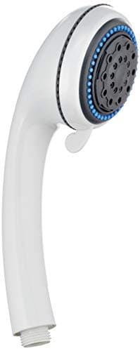 Image of Croydex Three Function White Shower Head - Handset with with Rub Clean Nozzles, White, Large Shower Head for Low Pressure Systems, Universal ½” B.S.P Connection