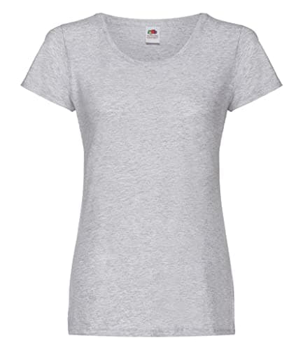 Image of Fruit of the Loom Women's Original T. T-Shirt, Heather Grey, 12 (Manufacturer Size:Medium)