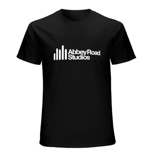 Image of RTCJRT Abbey Road Studios Logo Music Shirt Men's Short Sleeve T-Shirt Black