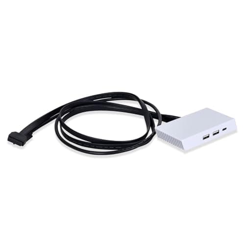 Image of Lian Li O11D EVO Additional I/O Kit – White – Enhanced Connectivity with 2 x USB 3.0 and 1 x USB 3.1 Type-C Ports – Compatible with O11D EVO Case