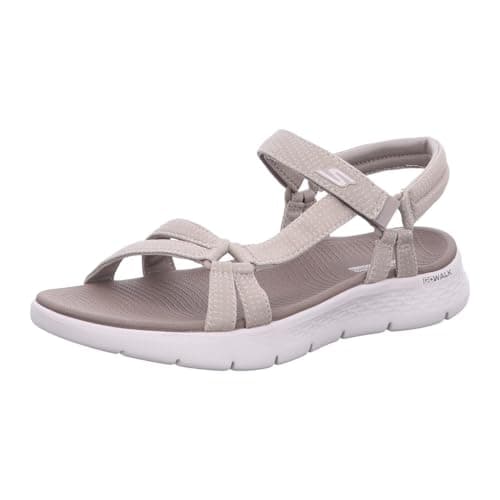 Image of Skechers Women's Go Walk Flex Sandal Sublime Sandals, Taupe Textile, 3 UK