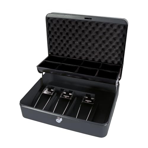 Image of Cathedral Products | "The Ultimate Cash Box" with Foam Lining and Cantilever Coin Tray - Black