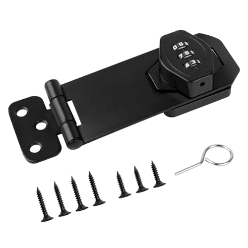 Image of Bolt Combination Lock, Digit Combination Locking Bolt, Gate Lock Heavy Duty Combination Door Lock, Password Door Lock with Anti-Tamper Security Fixing Screws for Cabinet, Barn Door, Garage Door