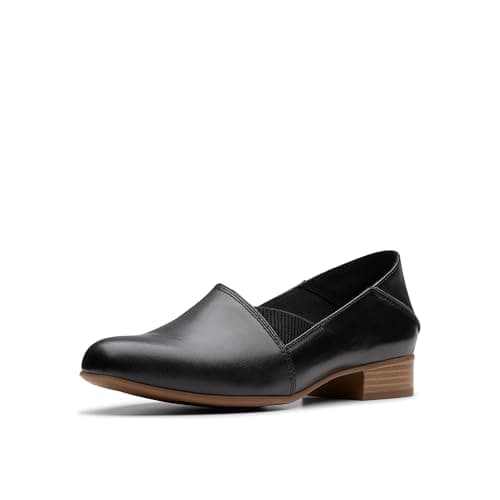 Image of Clarks Women's Juliet Trim Loafer, Black Leather, 6 UK