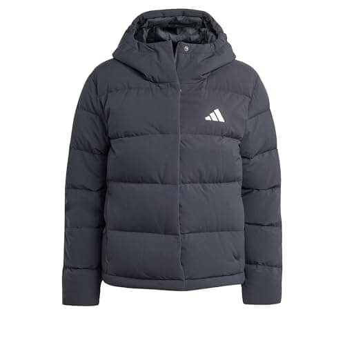 Image of adidas Helionic Climawarm Hooded Down Jacket, Recycled Polyester, Black