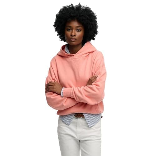 Image of Superdry Women's Studios Relaxed Hoodie Sweater, Peach Amber Pink, 12