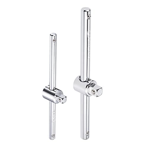 Image of sourcing map 1/4" and 3/8" Drive Sliding Wrench Breaker Bar T-Handle Socket Hand Tool 2pcs
