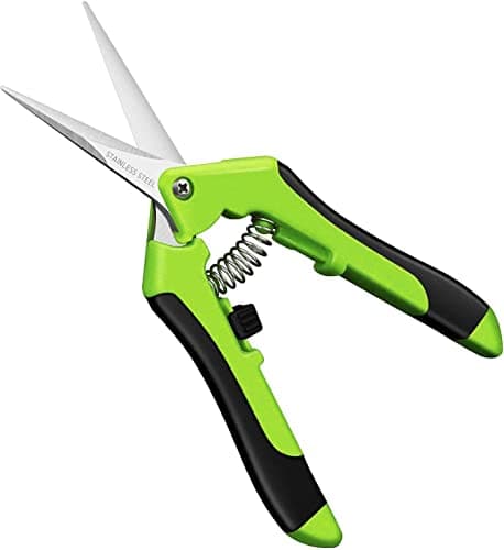 Image of Professional Pruning Shears, Trimming Scissors - Straight Tip, Gardening Hand Pruner Pruning Shear Stainless Steel Blades Comfort Grip Locking Handle