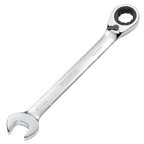 Image of Draper 52003 Hi-Torq Metric Reversible Ratcheting Combination Spanner, 15mm