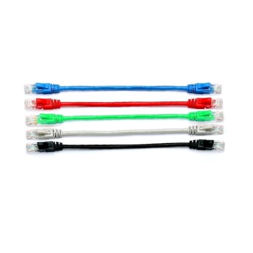 Image of JZK 5-Color Combo CAT 6 Ethernet Cable, 30cm Short Network Cable, 10Gbps High Speed Cat6 Patch Leads LAN Network RJ45 Connector for Modem, Router, PC, Printer, Switch Box