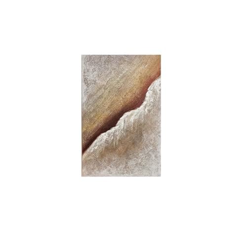 Image of rowen homes Sanctuary Framed Canvas Wall Art (120x80cm) - Neutral Textured Abstract Canvas Wall Decor - Modern Painting Artwork for Hallway, Living Room or Bedroom - Luxury Interiors