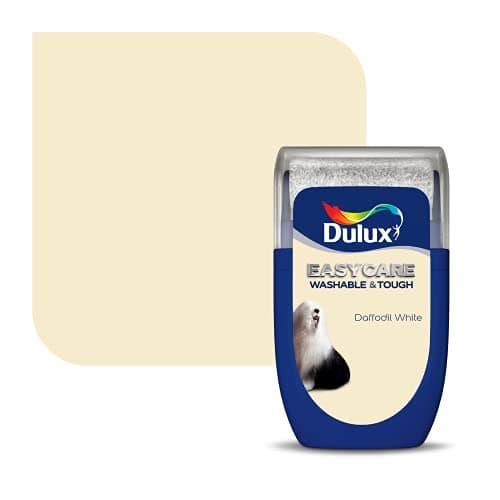 Image of Dulux Easycare Washable & Tough Tester Paint, Daffodil White, 30 ml