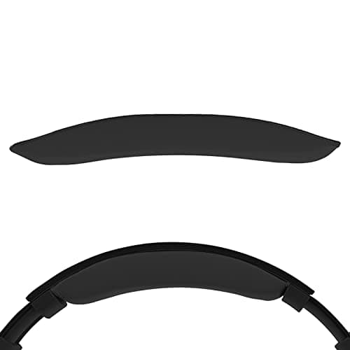 Image of Geekria Protein Leather Headband Pad Compatible with SONY MDR-100ABN Headphones Replacement Band, Headset Head Top Cushion Cover Repair Part (Black)