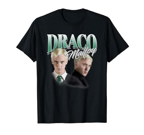 Image of Harry Potter Draco Malfoy Homage T-Shirt, Men, Black, X-Large