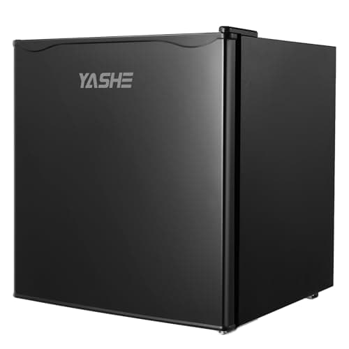 Image of YASHE 52L Mini Fridge Freezer, Table Top Fridge, Single Door Compact Refrigerator, Adjustable Thermostat, Large Capacity, Reversible Door, Refrigerators for Bedroom, Offices, Dorm, Apartment