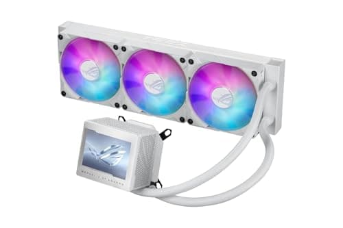 Image of Asus ROG Ryujin III 360 ARGB Extreme 360mm Liquid CPU Cooler, 3x Enhanced Magnetic ROG ARGB Fans, Upgraded Customisable 3.5" LCD Display, White