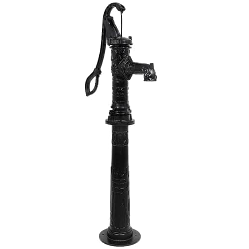 Image of BaraSh Garden Water Pump with Stand Cast Iron,Hand Water Pump,Rustic Cast Iron Well Pump for Yard, Garden, Farm Irrigation