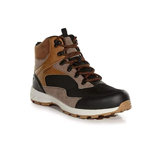 Image of Regatta Mens Samaris Life Demi Waterproof Walking Boots, Dual Grip Outsole, Cushioned Footsole - Perfect for Outdoors, Climing, Hiking & Mountaineering