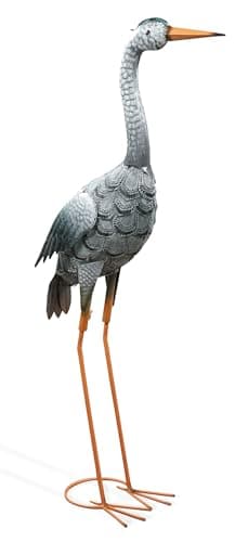 Image of Metal Elegant Heron Garden Decorative Free Standing Ornament