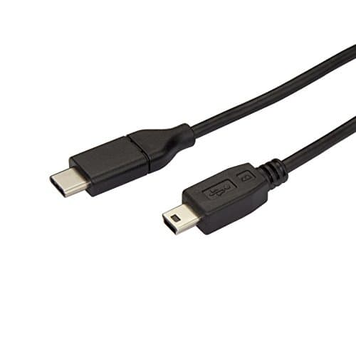 Image of StarTech.com USB C to Mini USB Cable - 6 ft / 2m - M/M - USB 2.0 - Mini USB Cord - USB C to Mini B Cable - USB Type C to Mini USB (USB2CMB2M)