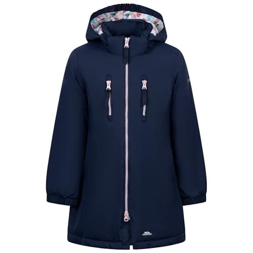 Image of Trespass Girls Padded Rain Jacket Marybank - Padded, Detachable Hood, 4 Pockets, Longer Length, Elastic Cuff, Woven Shell