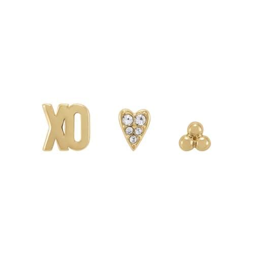 Image of Fossil Women's Jewelry Gold-Tone Brass Earring, JA7277SET
